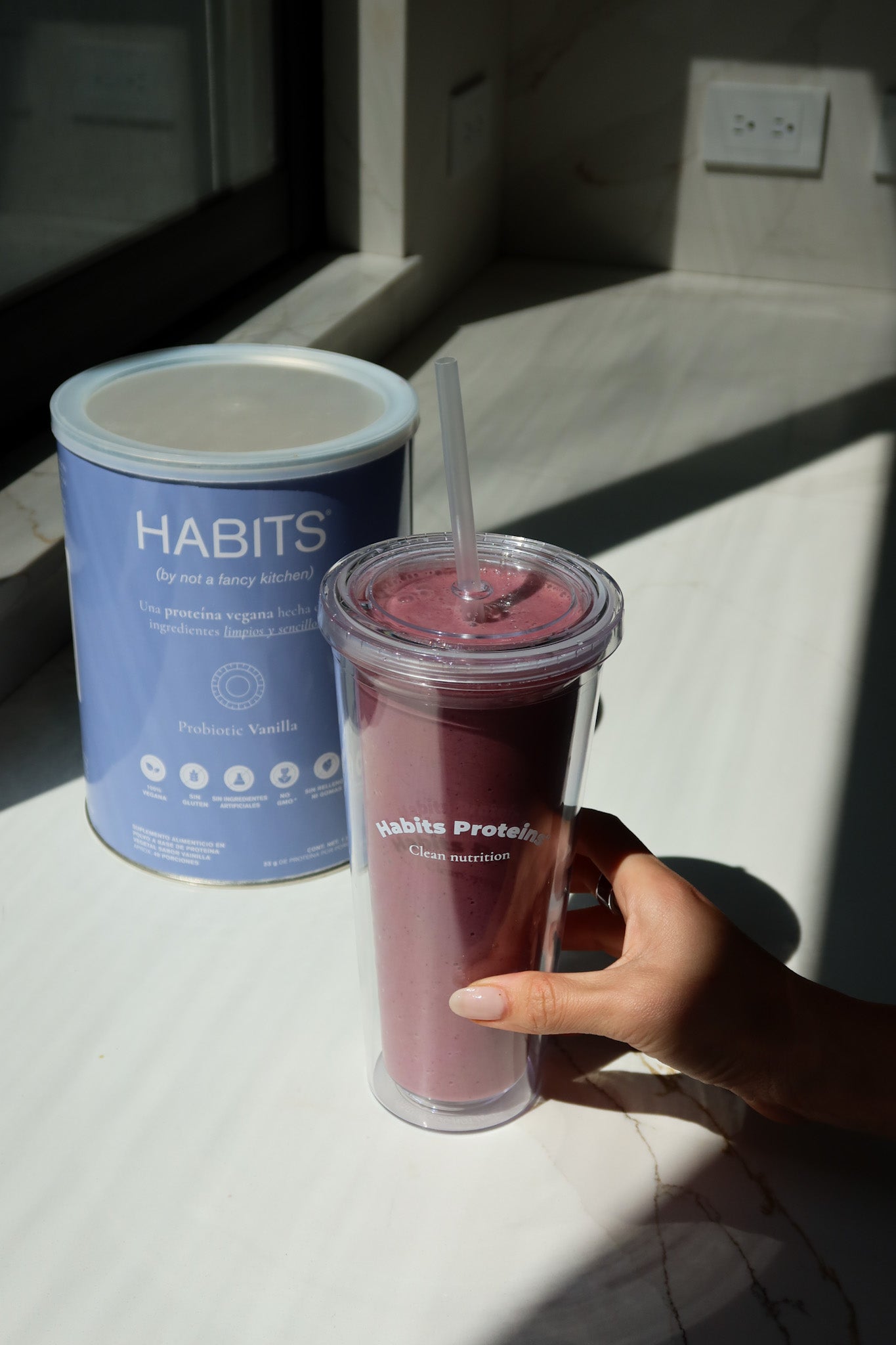 Habits Proteins Iced Beverage Cup & Straw | 24oz