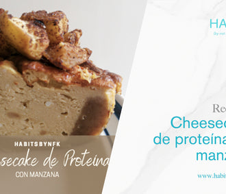 Cheesecake de proteína con manzana