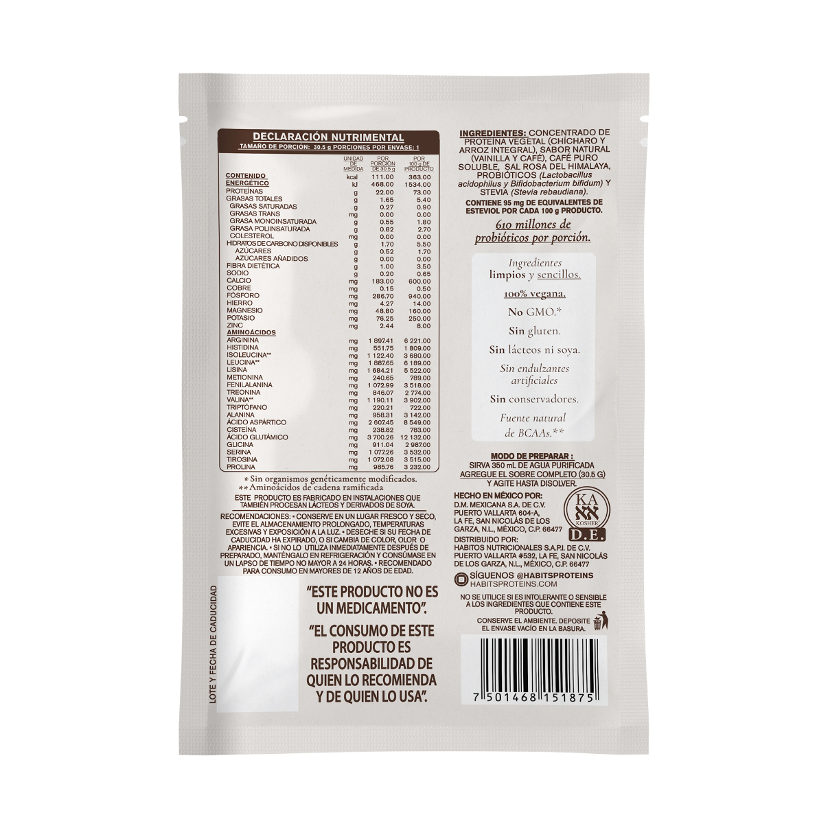 Caja de 16 Sachets -  Protein Probiotic Macchiato