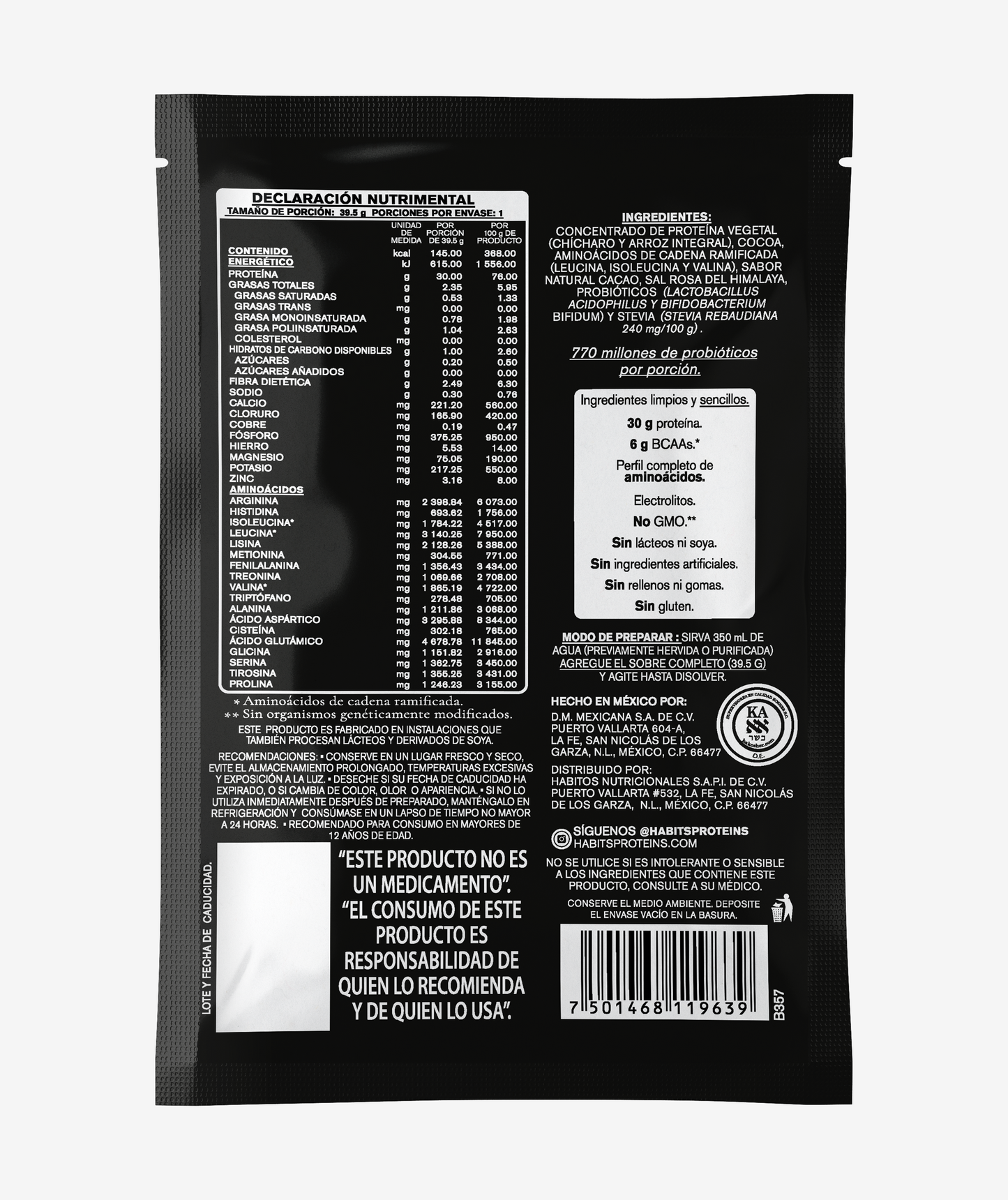 Protein Sachets Cacao - High Performance