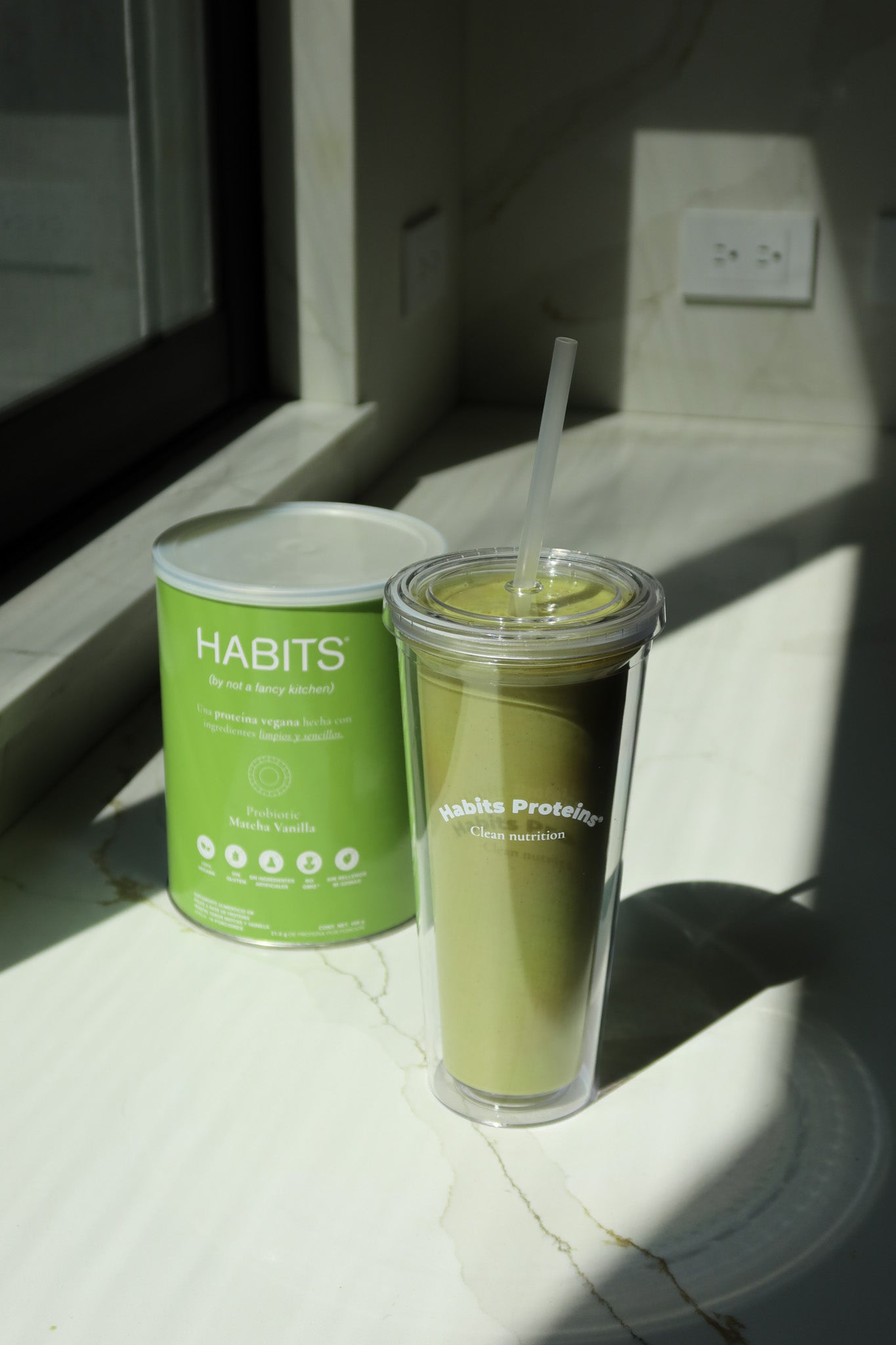 Habits Proteins Iced Beverage Cup & Straw | 24oz