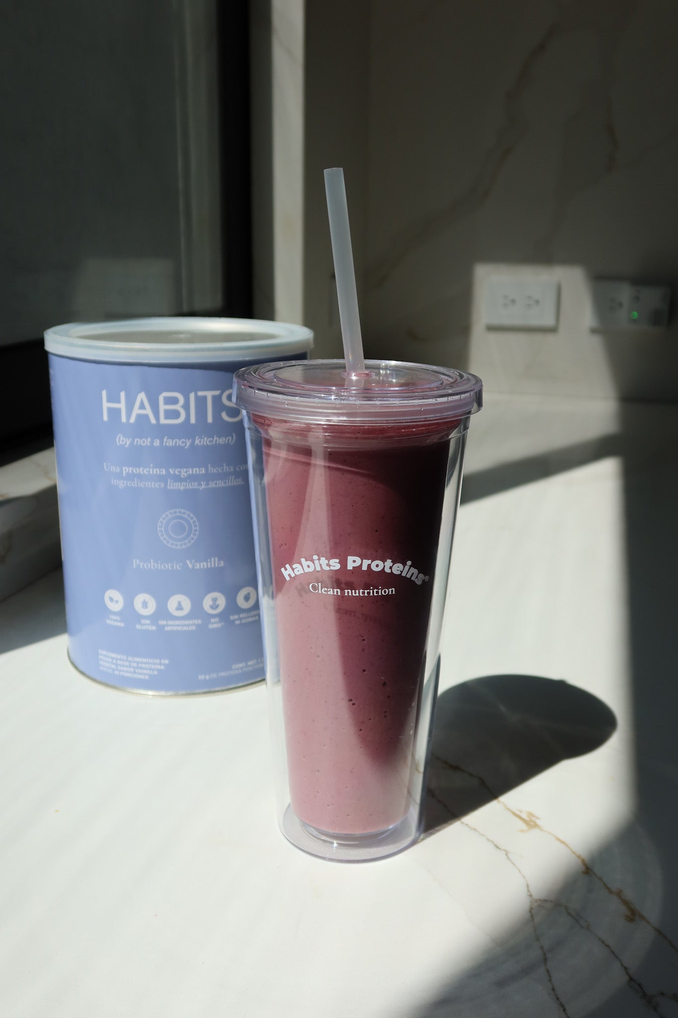 Habits Proteins Iced Beverage Cup & Straw | 24oz