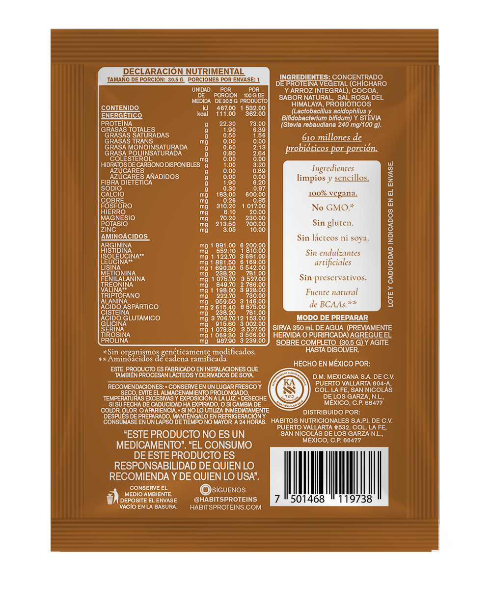 16 Protein Sachets – Probiotic Cacao